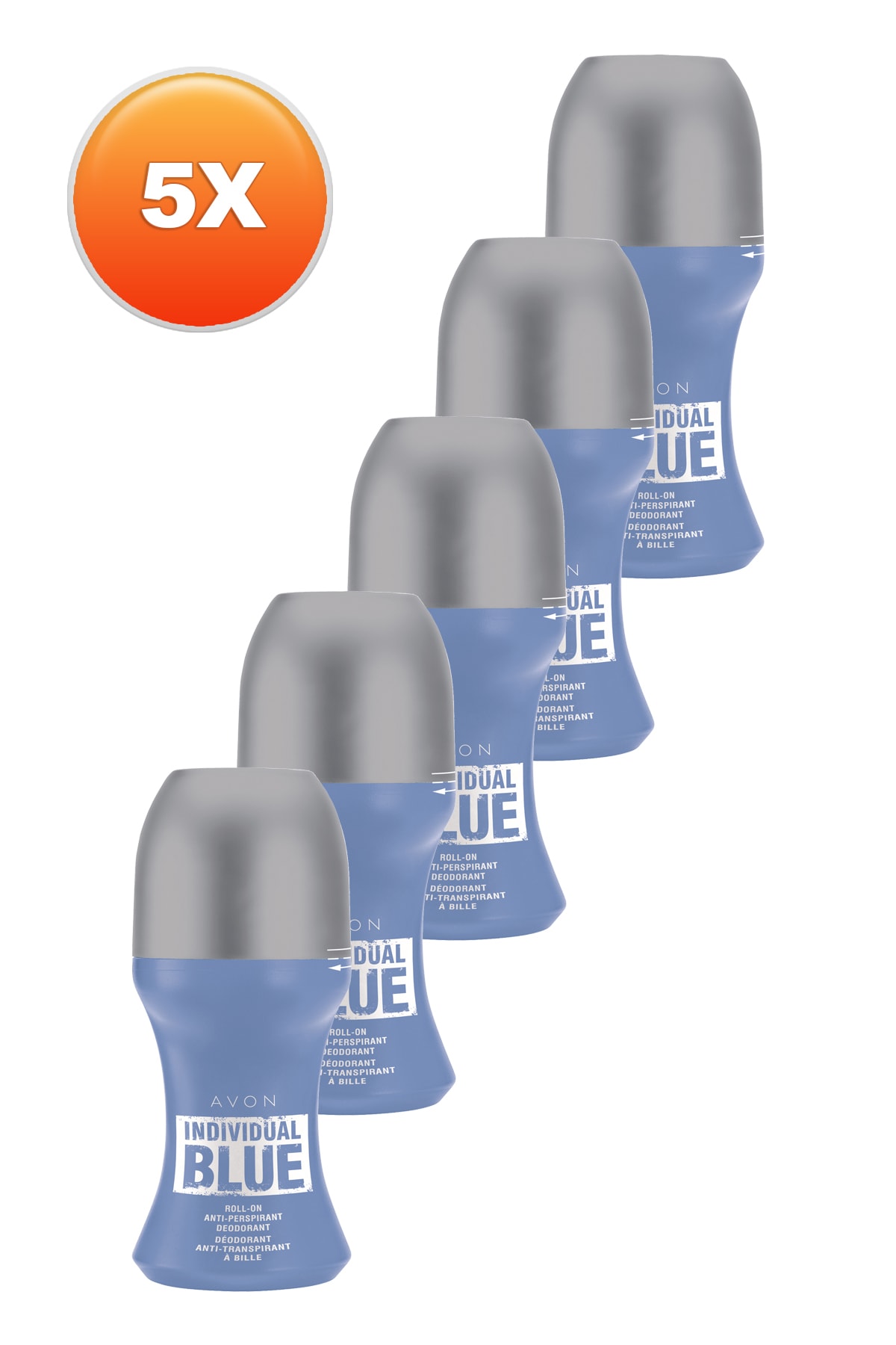 AVON Individual Blue Erkek Rollon 50 Ml. Beşli Set