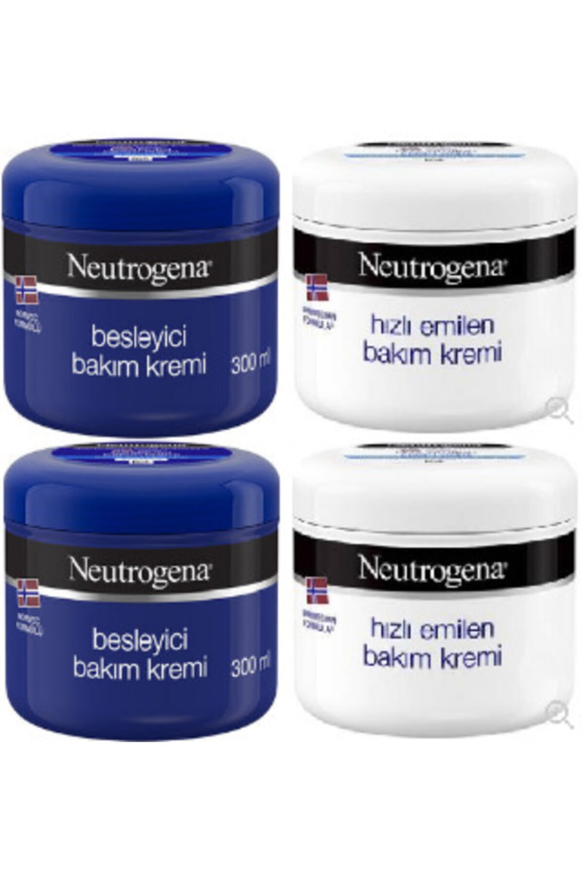 Neutrogena Besleyici Bakım Kremi 300 Ml Ve Hızlı Emilen Bakım Kremi 300 Ml ( 2'şer Adet )
