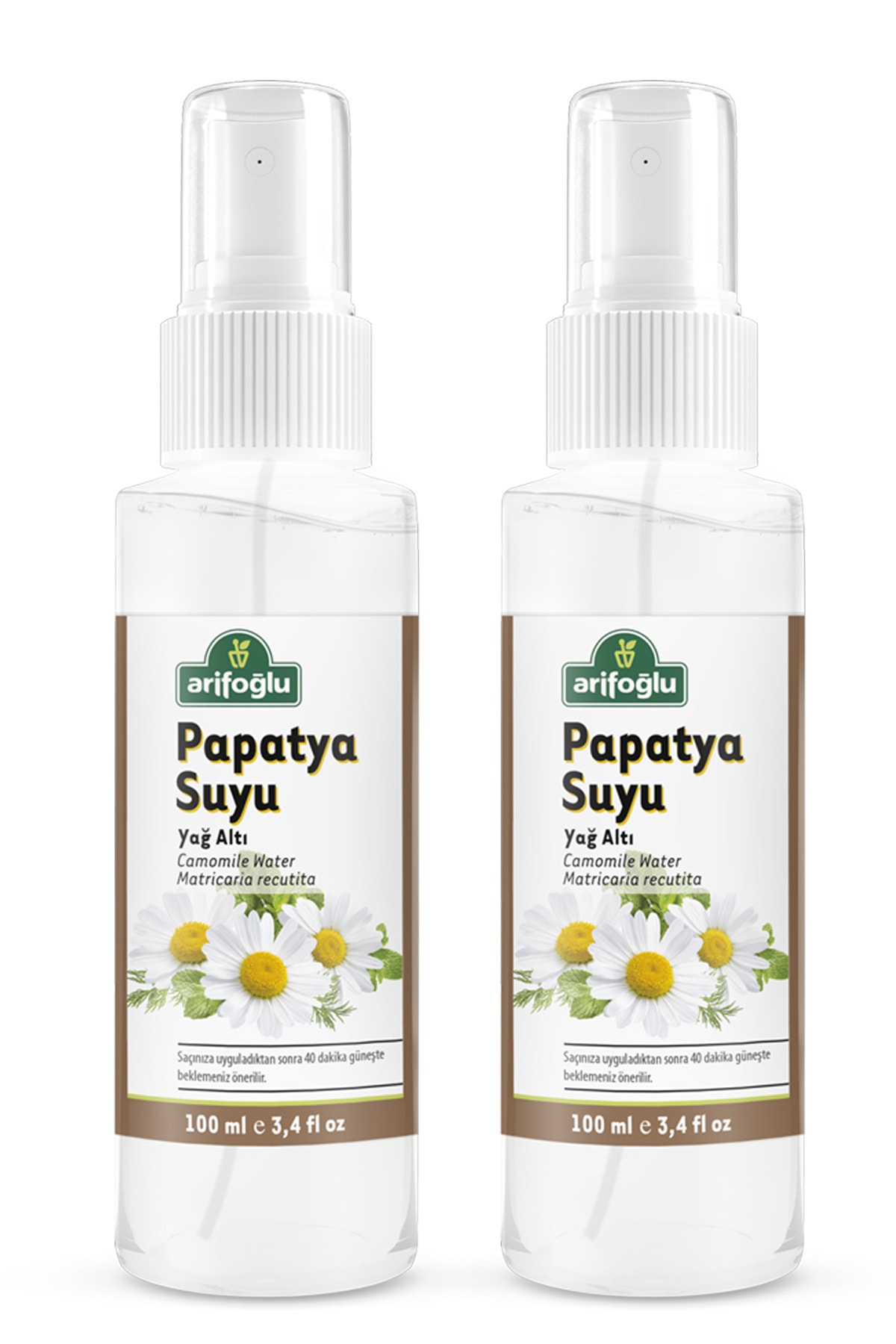 Arifoğlu Papatya Suyu Sprey 100ml + 100ml 2'li Set Doğal Ve Saf Saç Açıcı Tonik