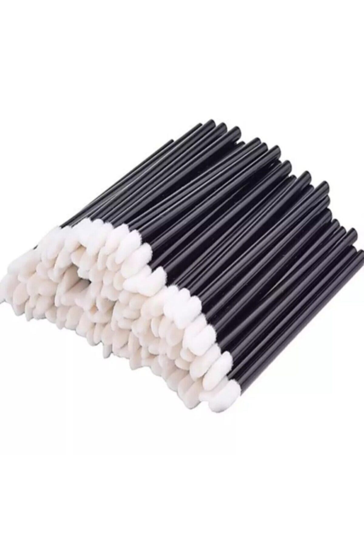 İthalSepeti 1 Paket (50 ADET) Ipek Kirpik Primer Remover Fırçası Microbrush Pamuklu Çubuk