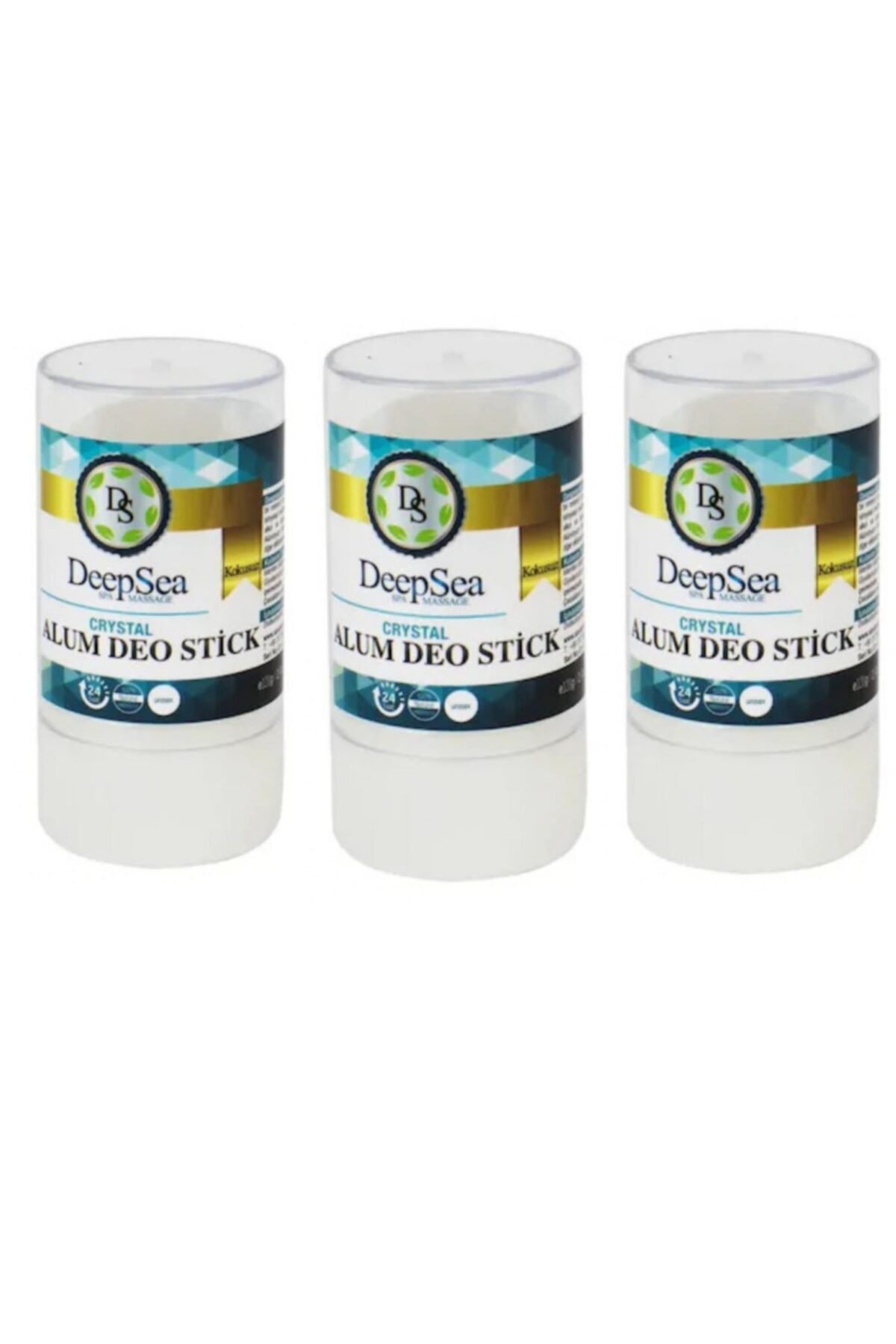 DeepSEA Tuz Taşı Kristal Doğal Tuz Içeren Alum Deo Stick X 3 Adet 60 Gr