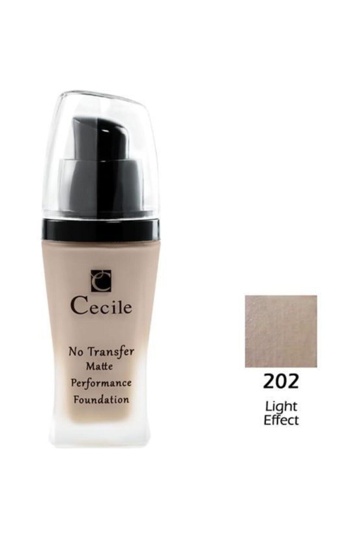 Cecile Mat Fondöten / No Transfer Matte Performance Foundatıon 202