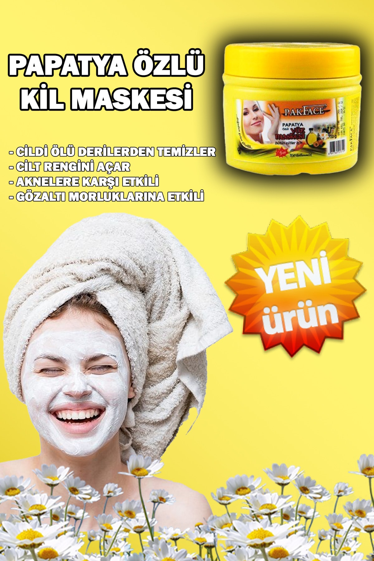 Pak Face Pakface Papatya Özlü Kil Maske 700 Ml
