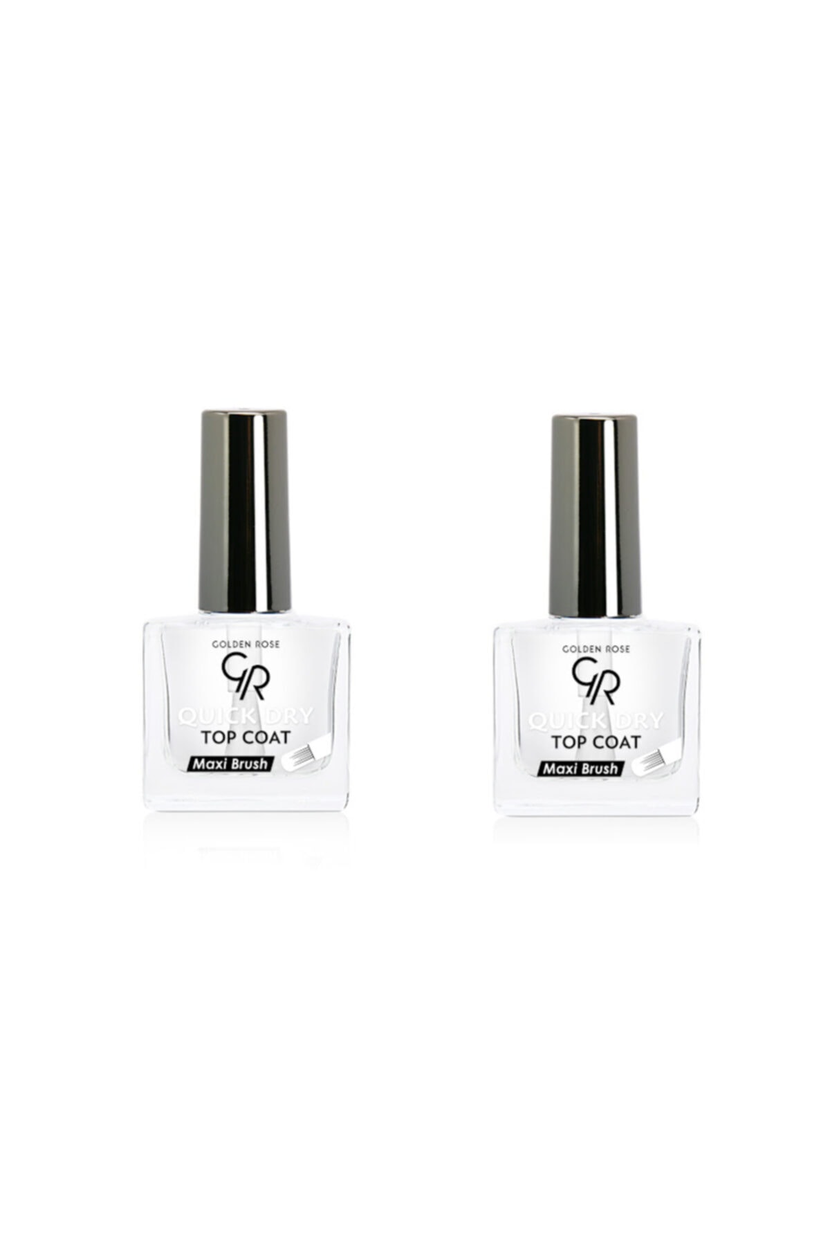 Golden Rose Quick Dry Top Coat Maxi Brush Çabuk Kuruyan Tırnak Cilası 10ml 2’li