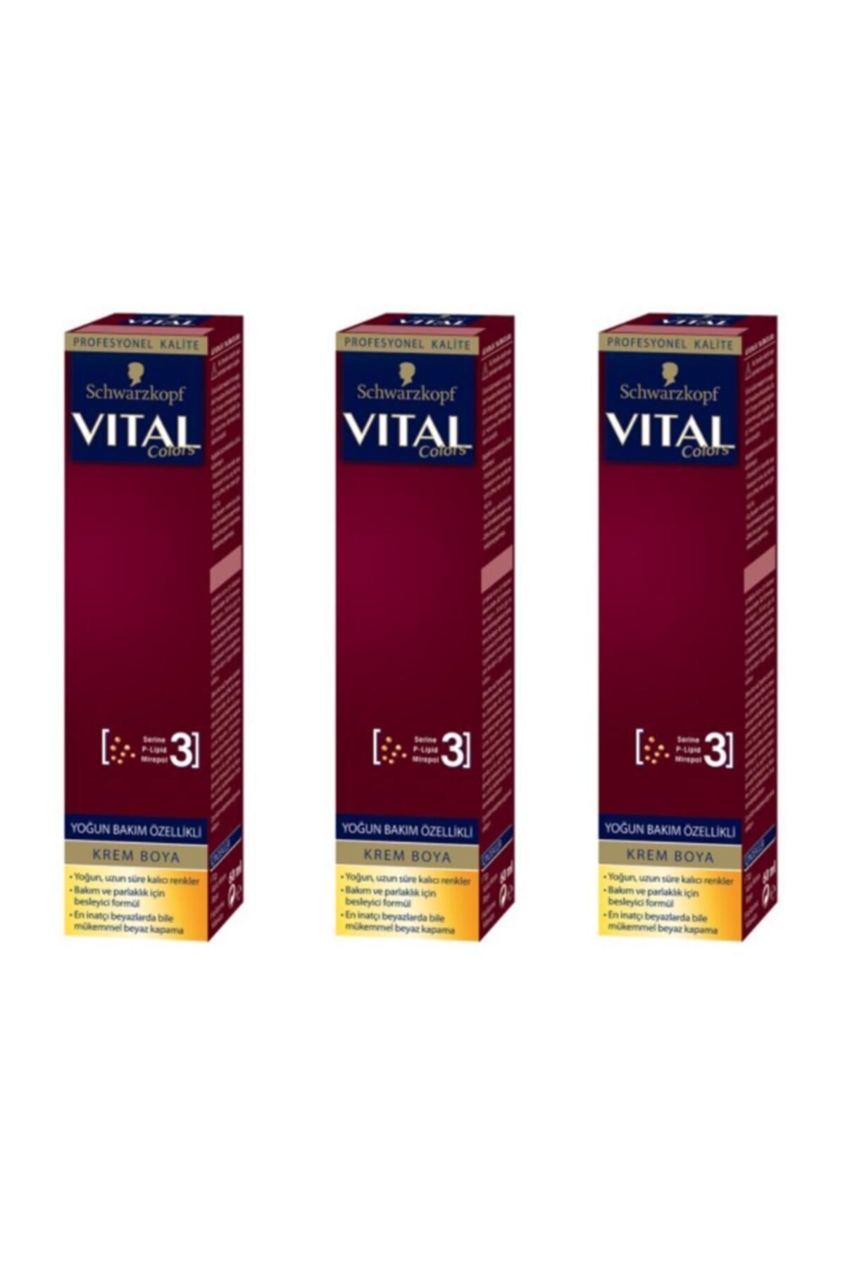 Schwarzkopf Altın Karamel Vital Saç Boyası Tüp 60 ml 7-554 3 Adet