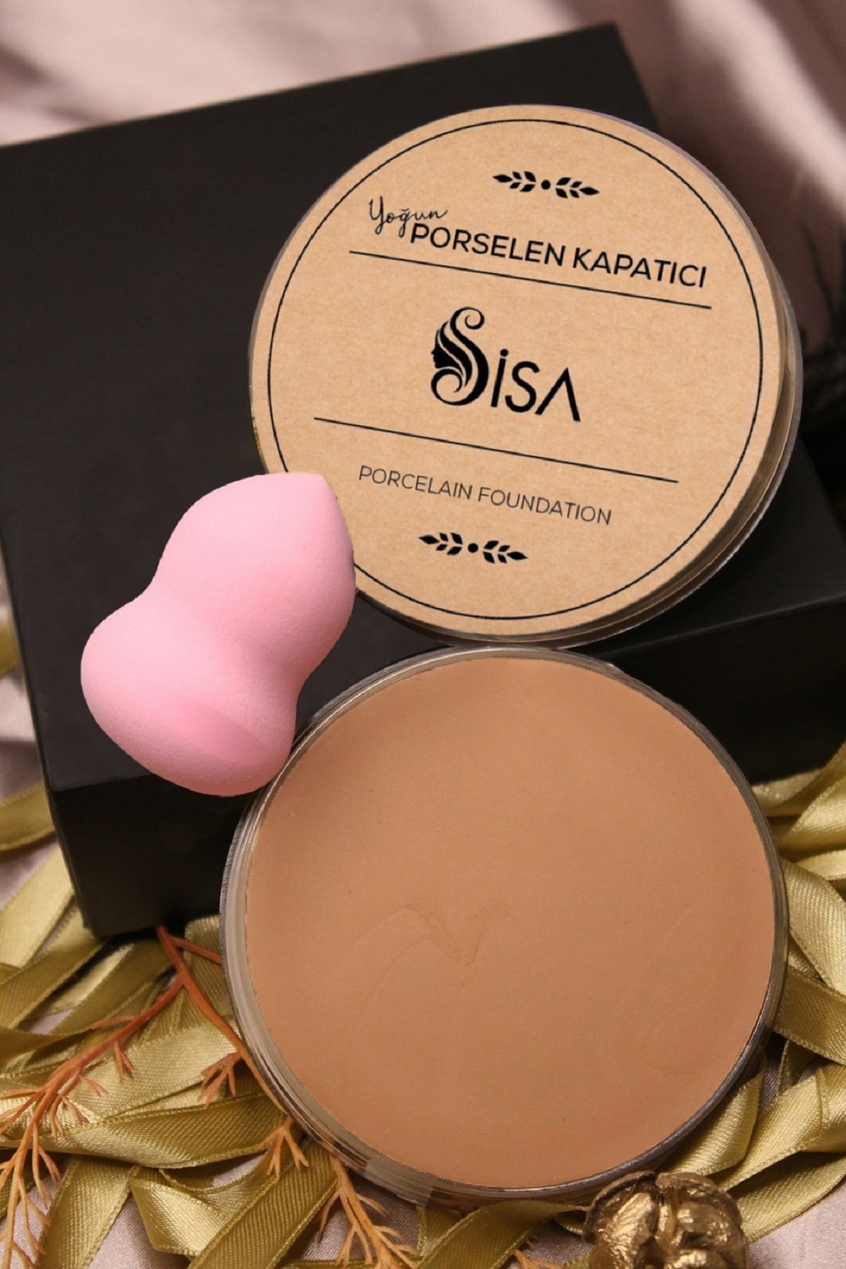 SİSA Cosmetics Make Up Cover Porselen Fondöten Kapatıcı No:212/mt Tekli Makyaj Süngeri (maqya)