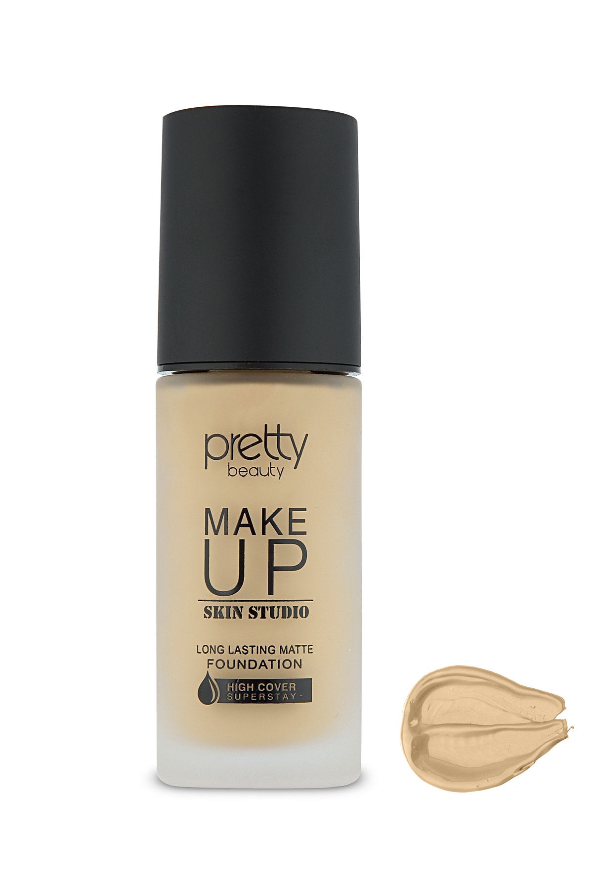Pretty Beauty Make Up Skın Studıo Yüksek Kapatıcı Etkili Matte Fondöten No:1