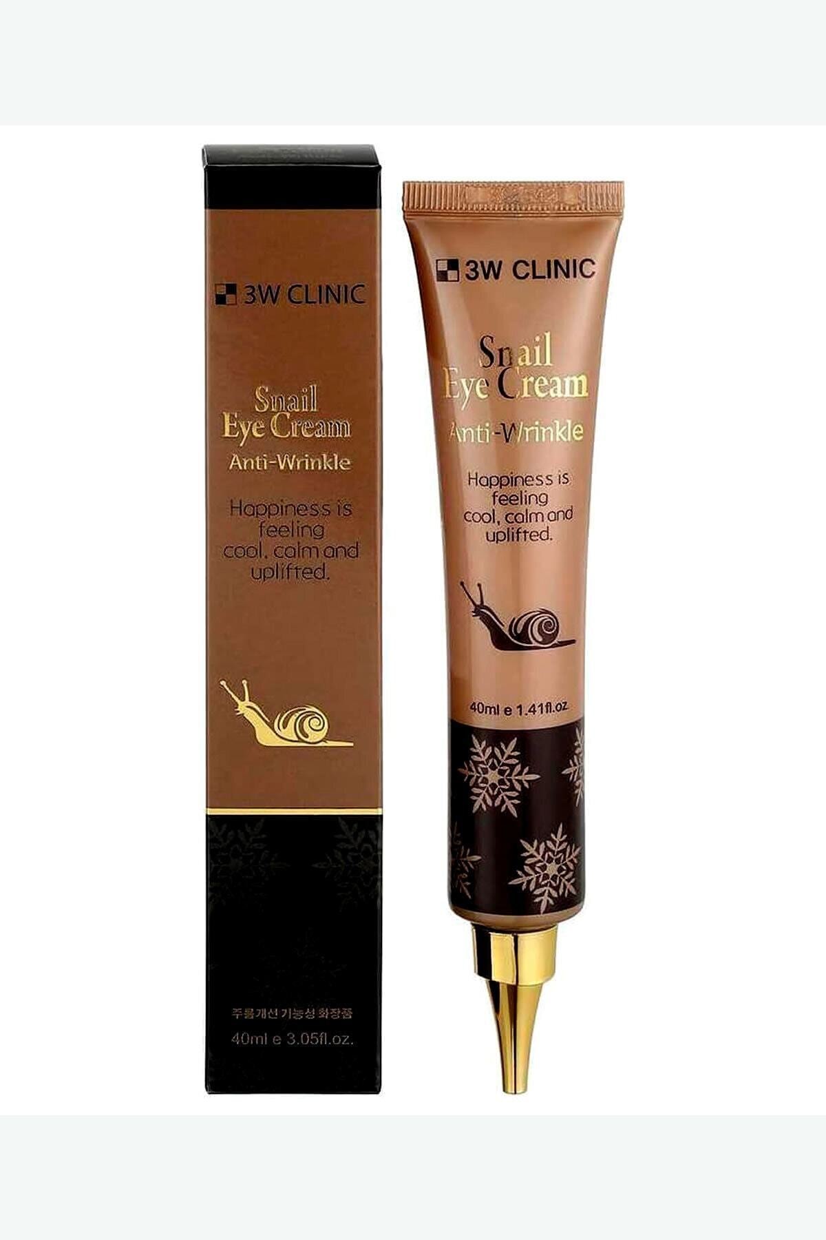 3W CLINIC Saf Salyangoz Mukus İçeriğiyle Göz Çevresinde Yoğun Nemlendirme Ve Elastikiyet Sunan Snail Eye Cream