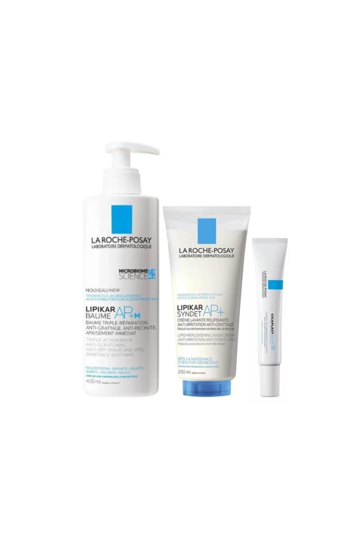 La Roche Posay Lipikar Baume + 400 ml + Syndet Ap+ 100 ml + Cicaplast Baume B5 15 ml Set