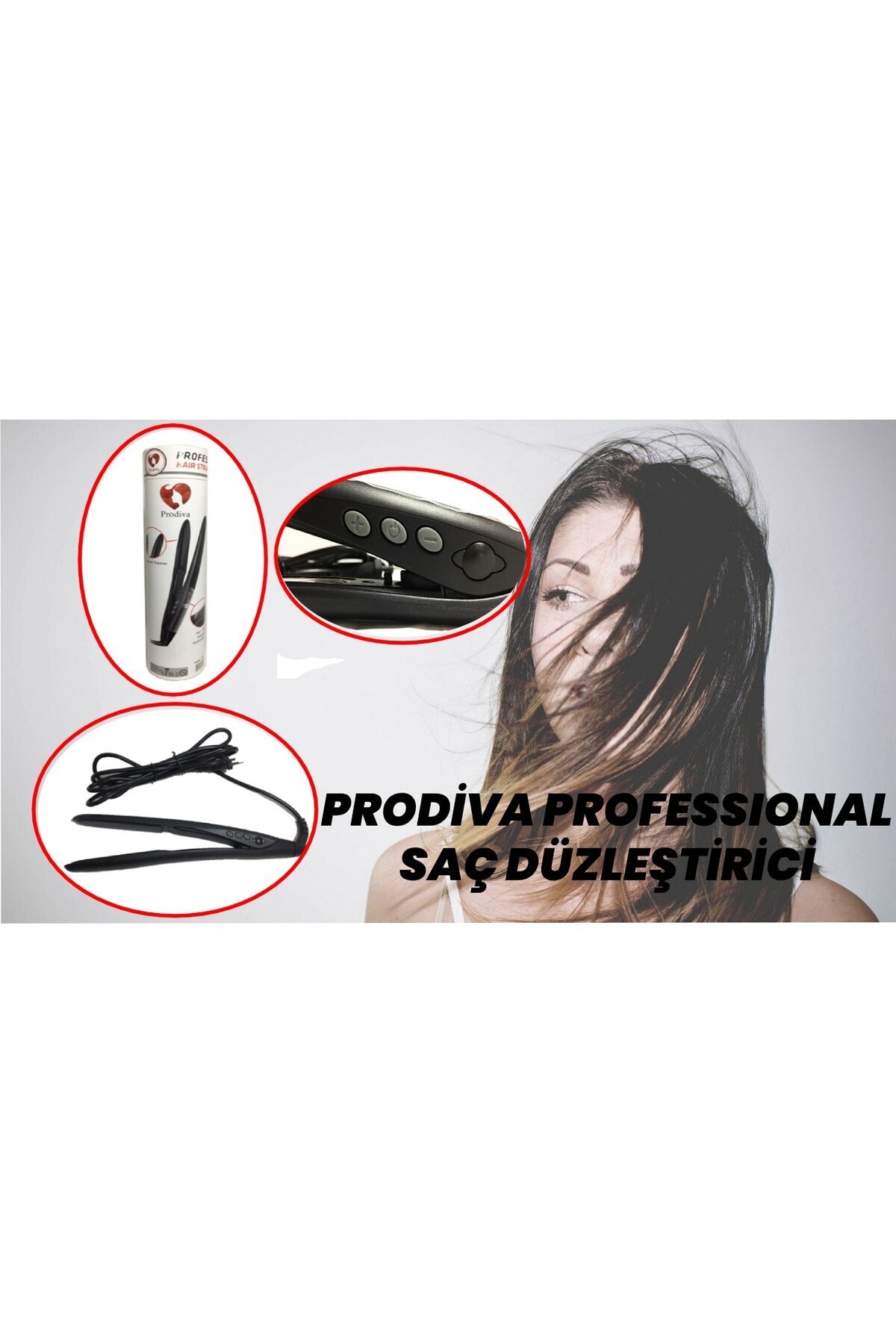 PRODİVA Saç Düzleştiricisi, Keratin Bakım, Brezilya Fönü, Bant Kaynak Takımı