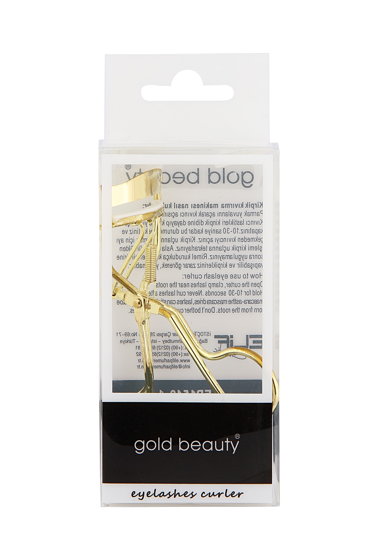 Gold Beauty Kirpik Kıvırma Makası Sarı (yedekli)