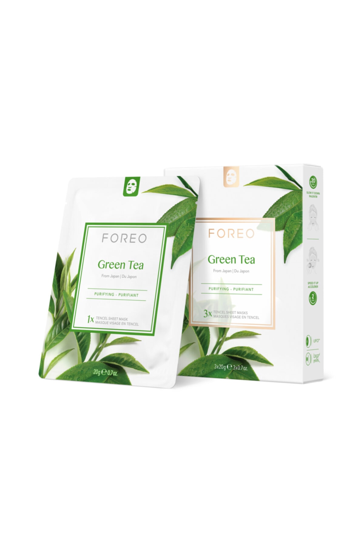 FOREO Green Tea Arındırıcı 3'lü Kağıt Maske