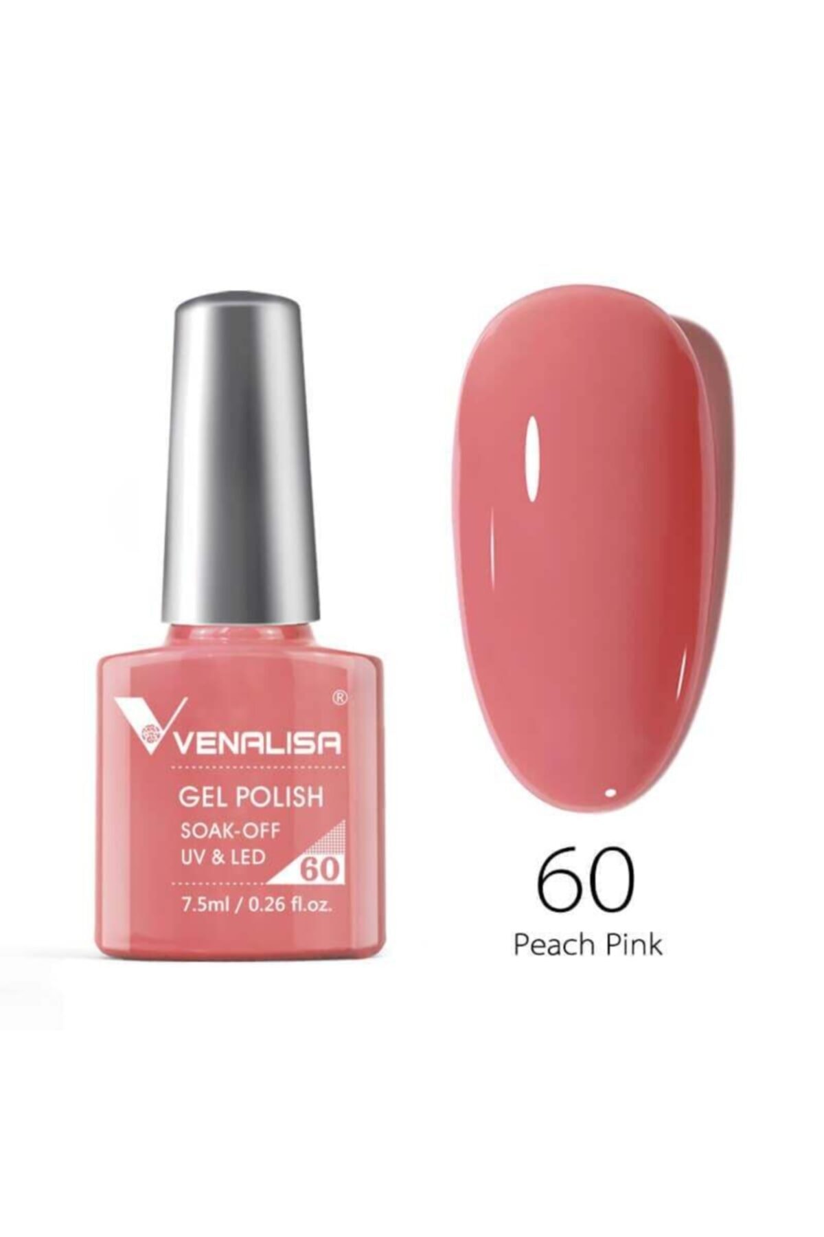 Venalisa 7.5 ml Uv Led Kalıcı Oje Peach Pink No.60