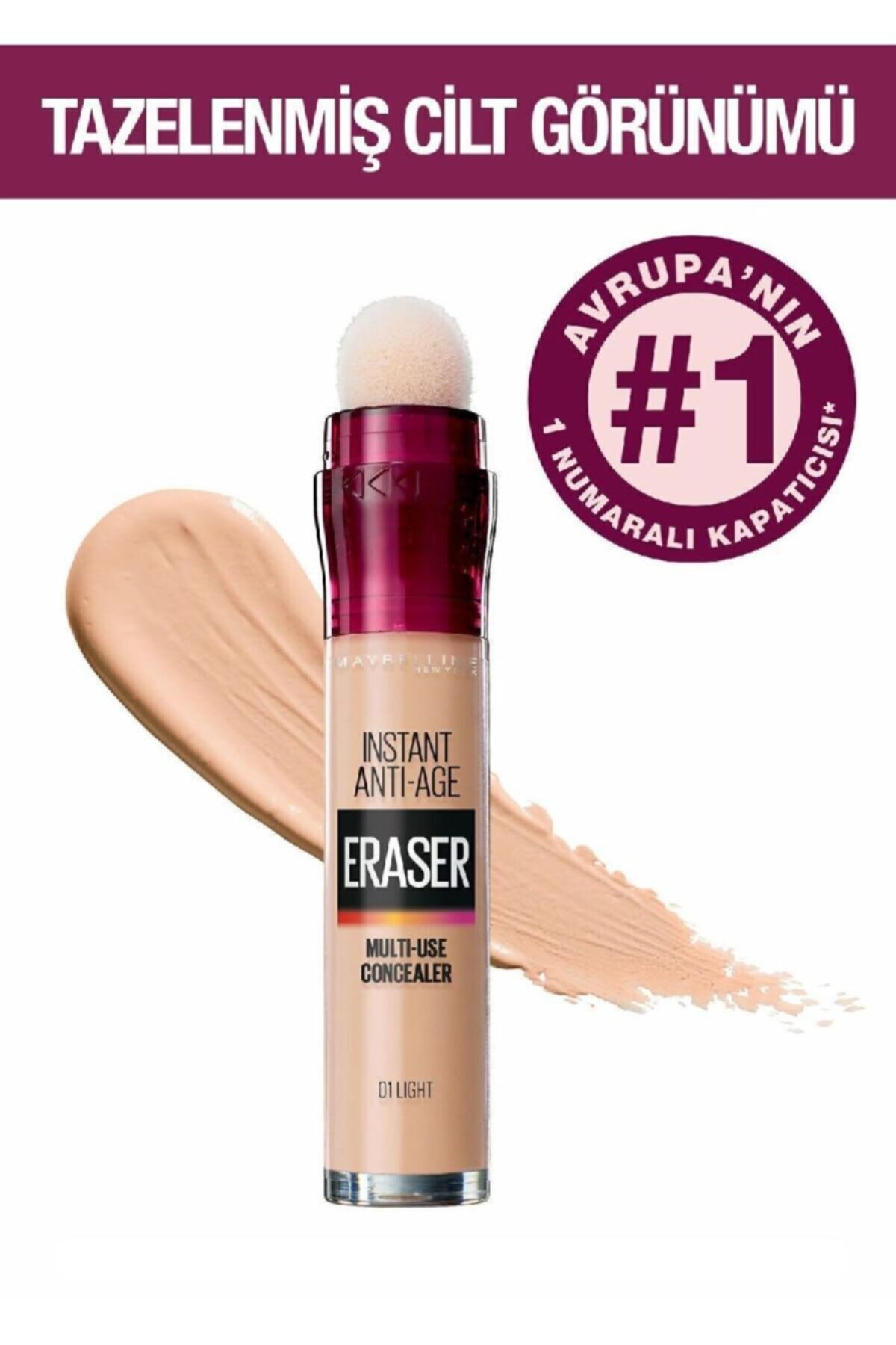 Maybelline New York Instant Anti Age Eraser Kapatıcı - 01 Light I