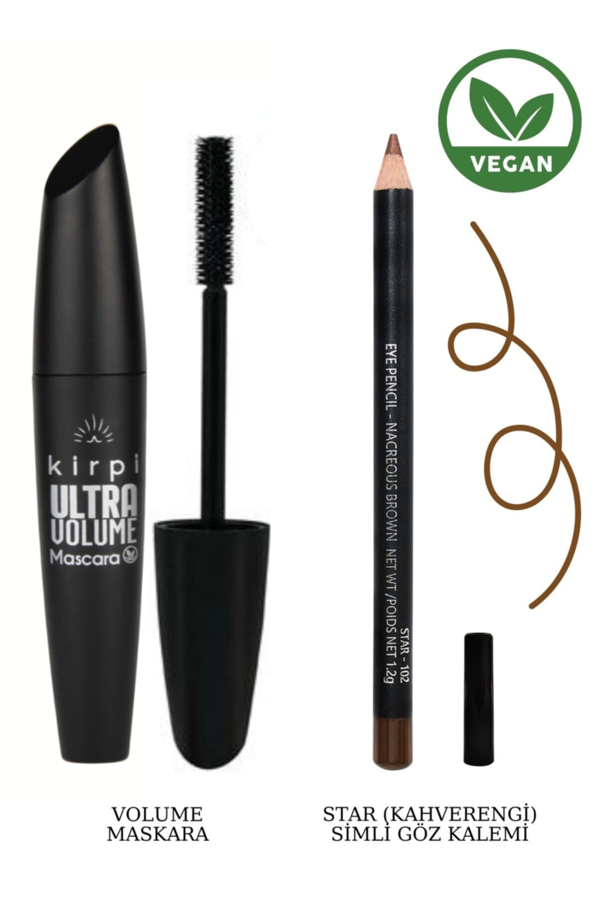 Kirpi Ultra Volume Mascara Göz Kalemi – Star (SİMLİ KAHVERENGİ) Far Göz Kalemi