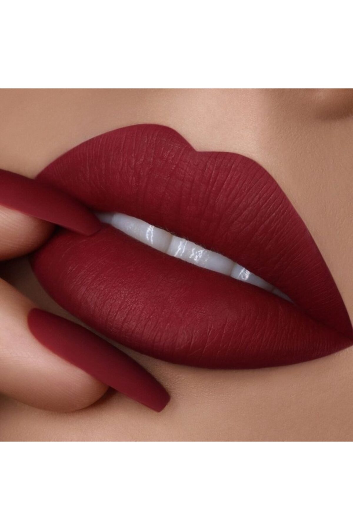Cleo Cosmetics 24 Saat Kalıcı Waterproof Matte Lipstick Crayon Cherry (BORDO)