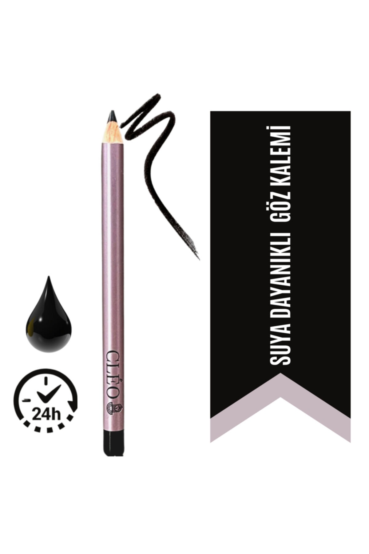 Cleo Cosmetics- Suya Dayanıklı Eyeliner Pencil- Coal Black