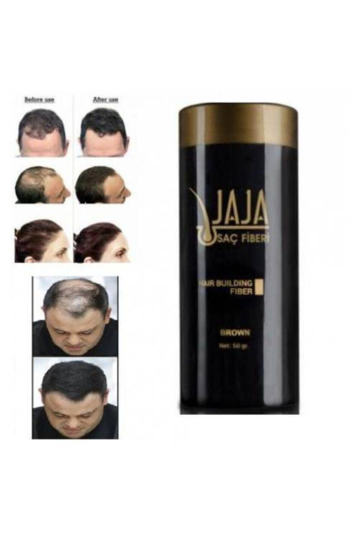 Jaja Koyu Kahve Dark Brown Saç Fiberi Topik | 50 gr & Doğal Görünüm Desteği