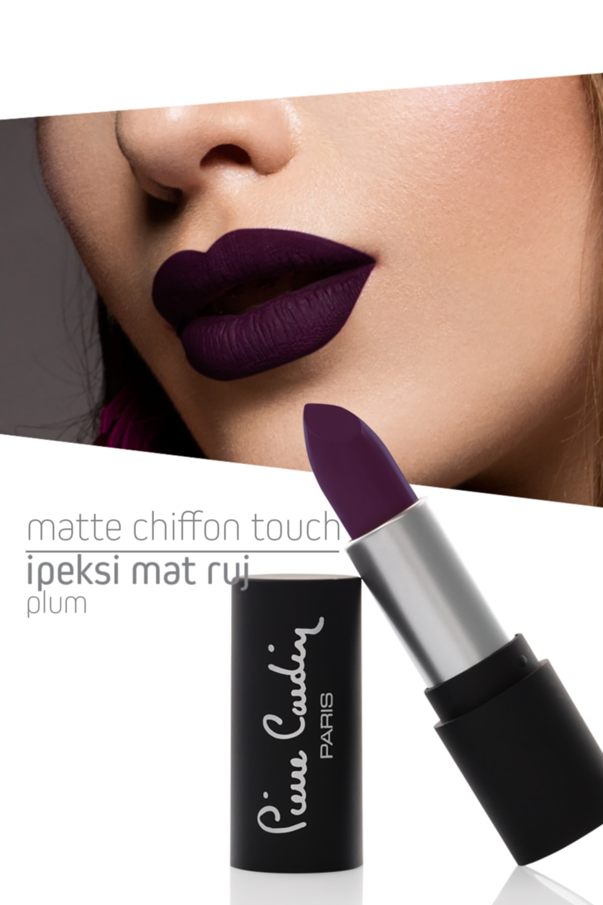 Pierre Cardin Matte Chiffon Touch Lipstick -Plum -195