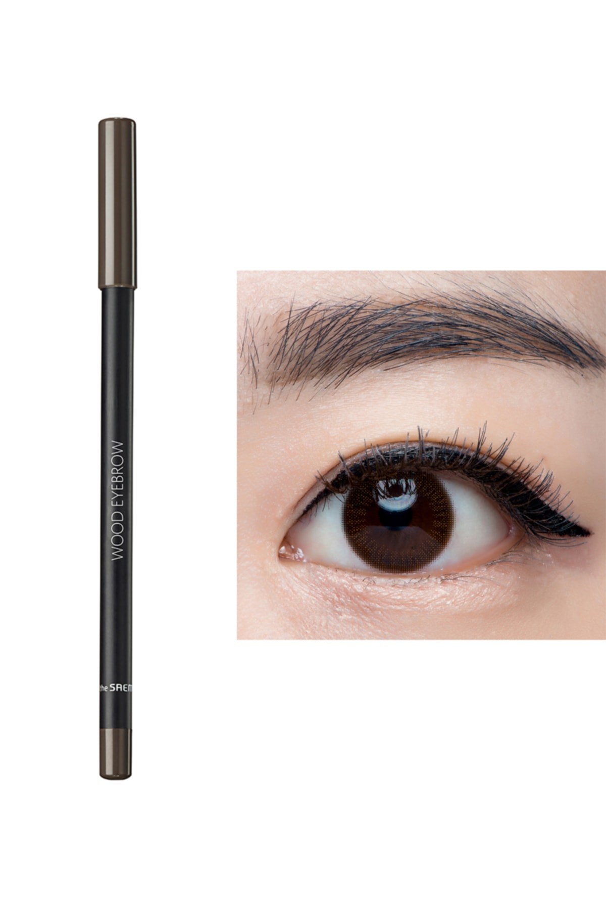 THE SAEM Doğal Görünüm Sunan Kaş Kalemi - Saemmul Wood Eyebrow - Black Brown