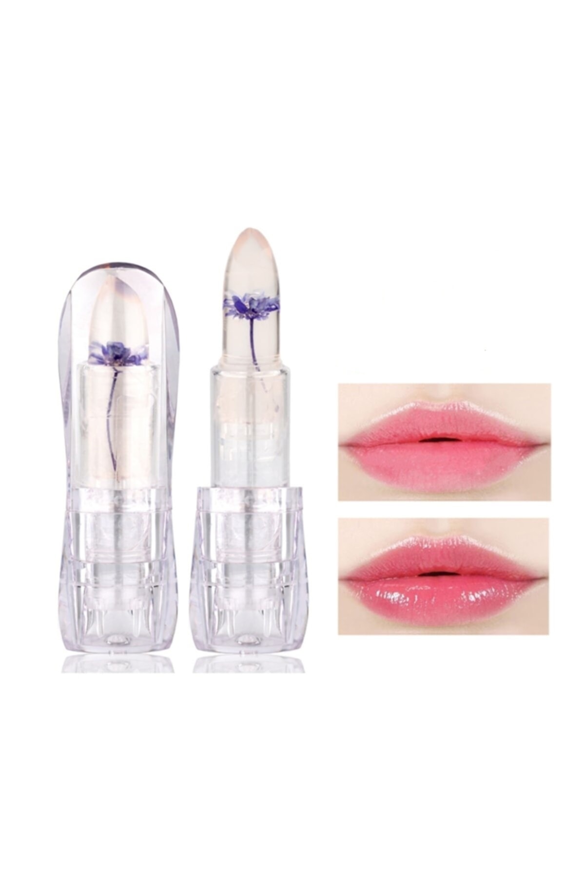 AİLY COSMETİCS Aily Warda Model Çiçekli Dudak Nemlendirici & Sihirli Ruj Meis
