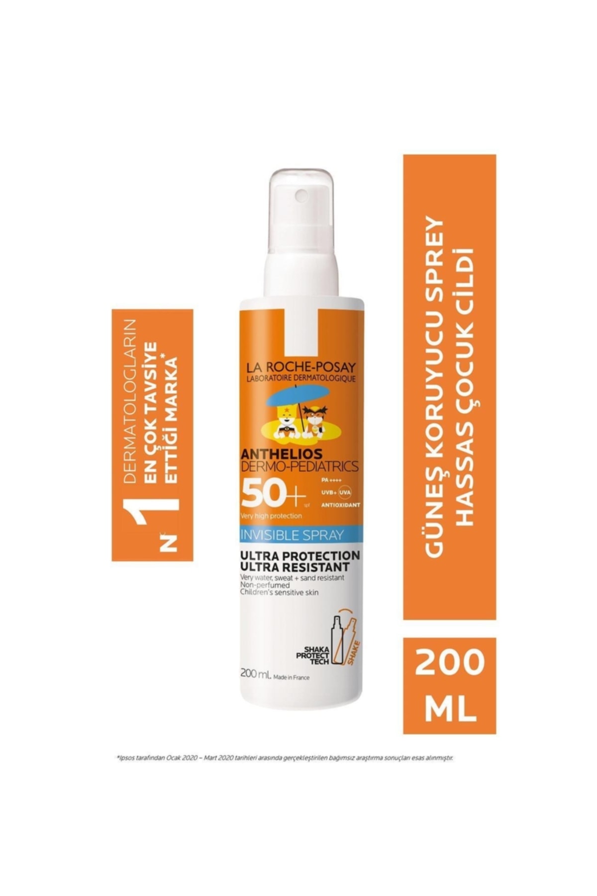 La Roche Posay Anthelios XL SPF 50 Hassas Çocuk Cildi İçin Sprey Formda Güneş Koruyucu Sprey 200 ml