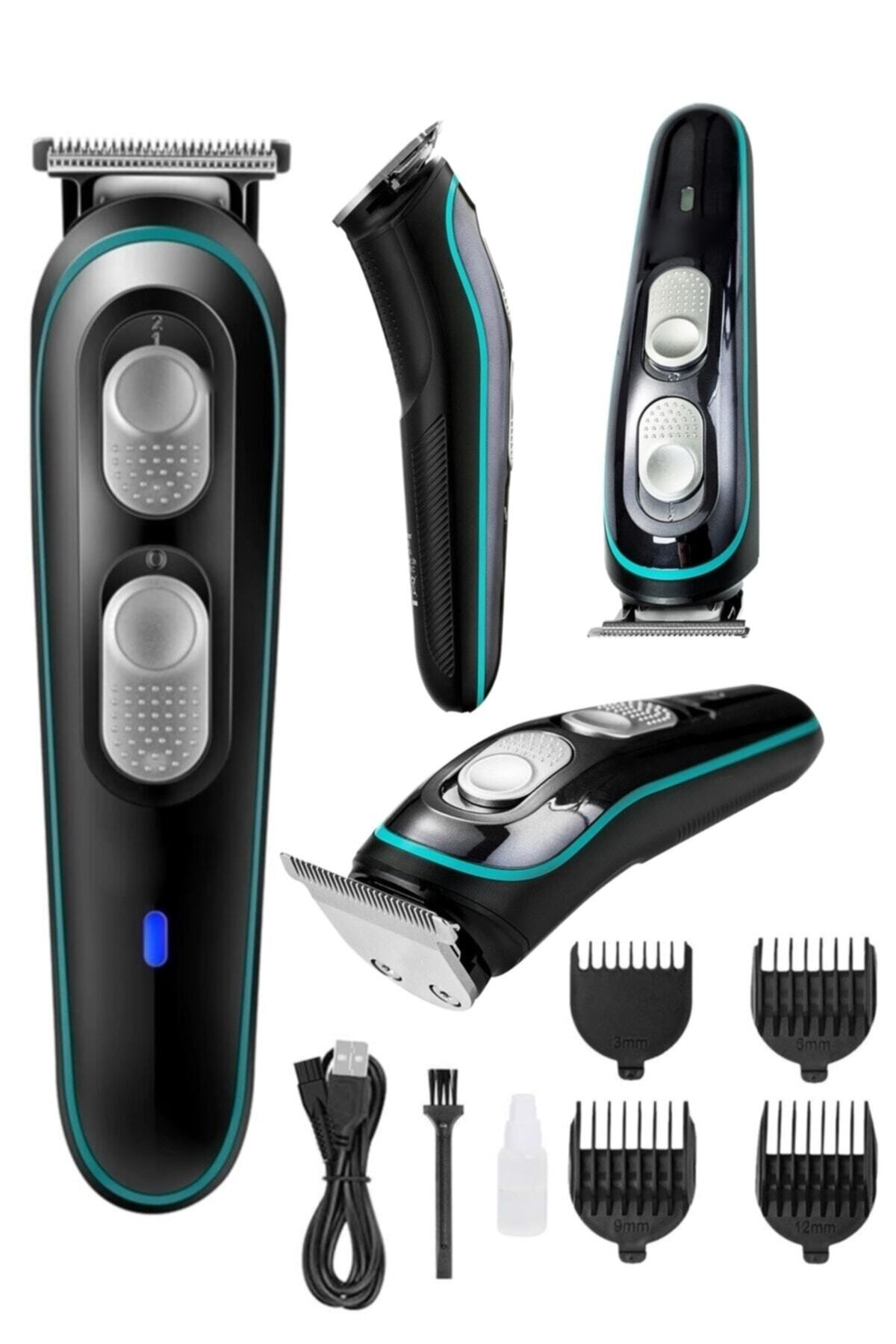 Janva Calido V-055 Galaxy X Power Şarjlı Traş Makinesi Saç Sakal Tıraş Makinası Erkek Bakım Seti
