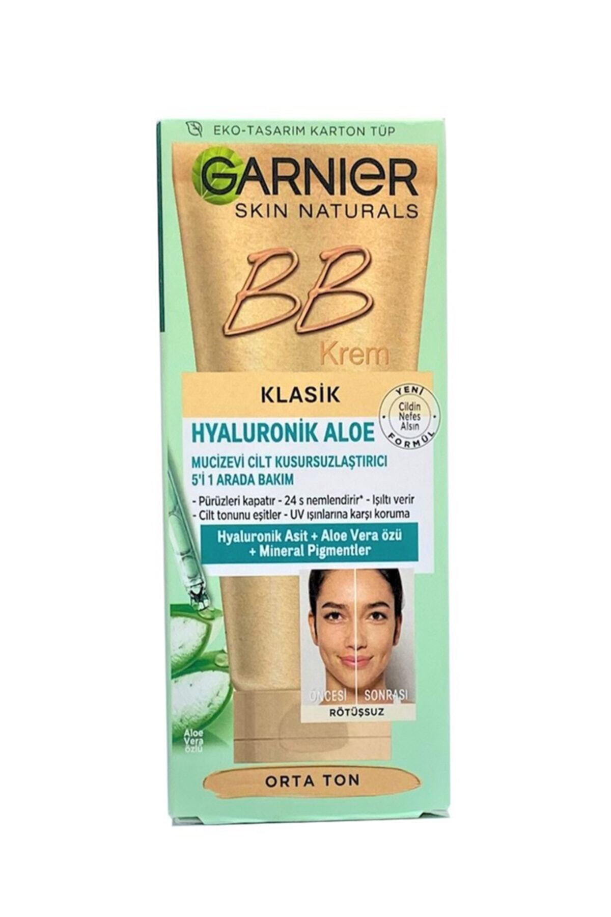Garnier Hyaluronik Aloe Mucizevi Cilt Kusursuzlaştırıcı 5'i 1 Arada Bakım Kremi Orta Ton 50 ml