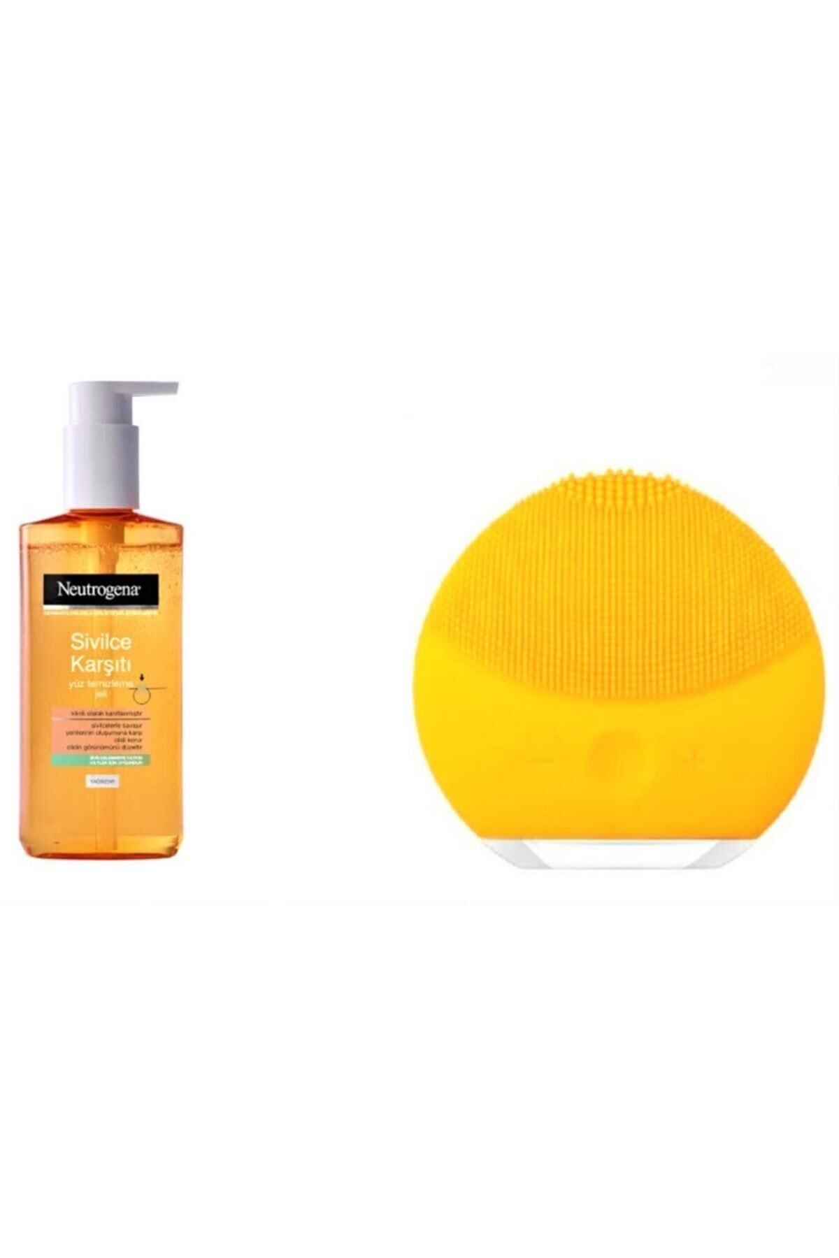 Neutrogena Sivilce Karşıtı Yüz Temzileme Jeli 200 Ml Ve Titreşimli Yüz Temizleme Cihazı Seti