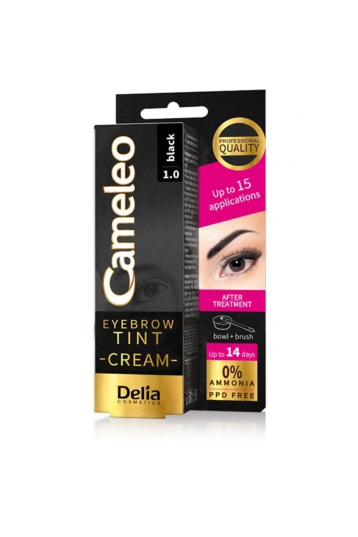 Delia Cameleo Eyebrow Tint Kaş & Kirpik Boyası 1.0 Black Siyah