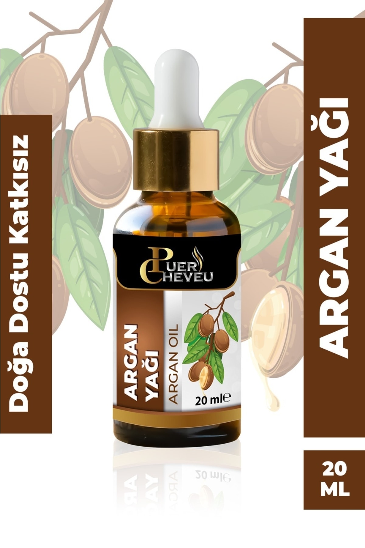 puer cheveu Saf Katkısız Argan Yağı 20 ml