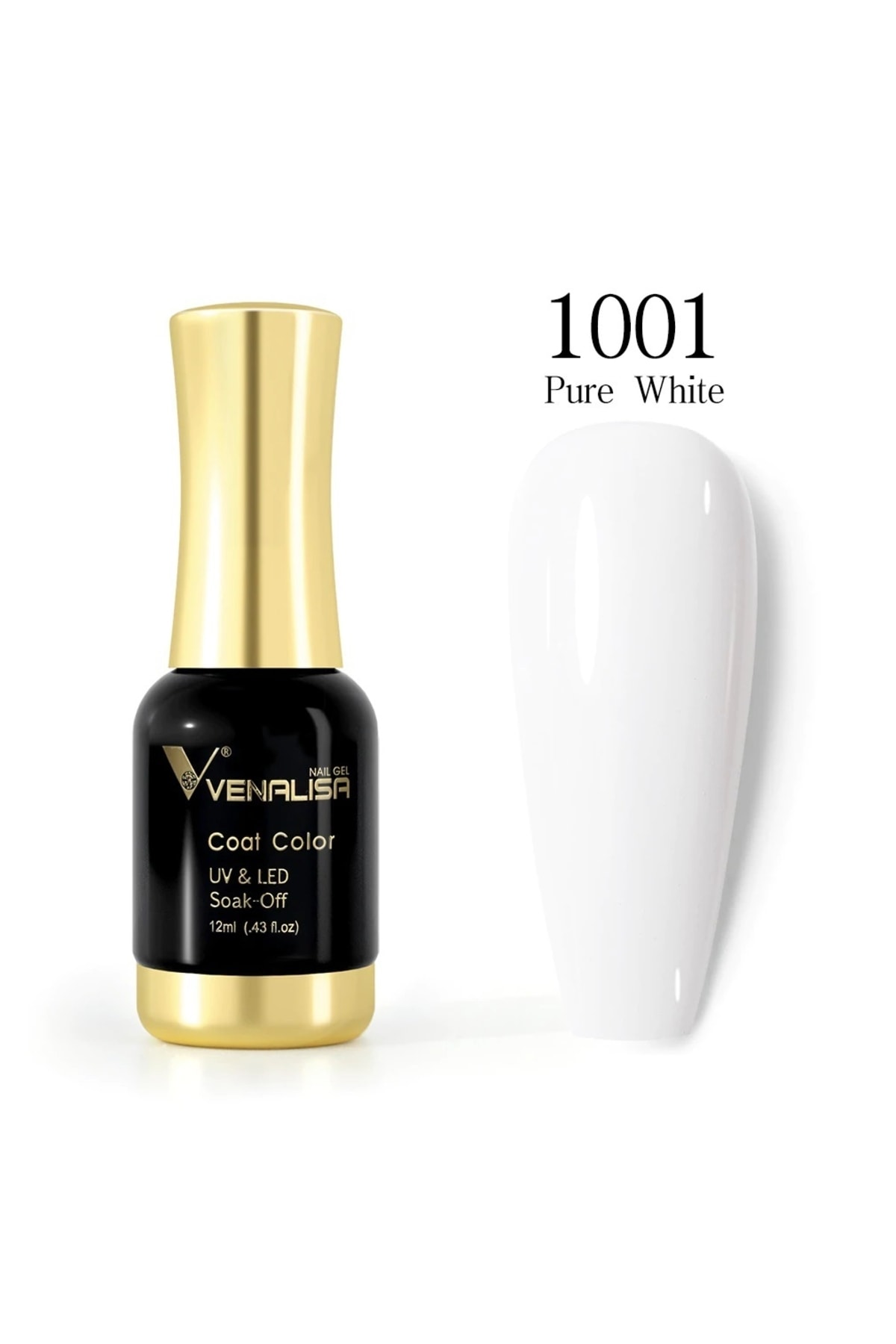 Venalisa 12 ml Uv Led Kalıcı Oje Pure White Kireç Beyazı 1001