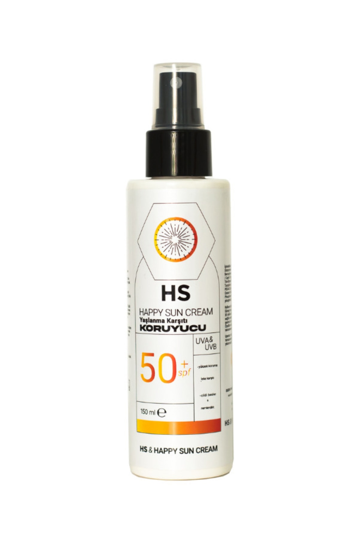 HS Happy Sun Cream Spf 50+ Güneş Koruyucu 150ml.