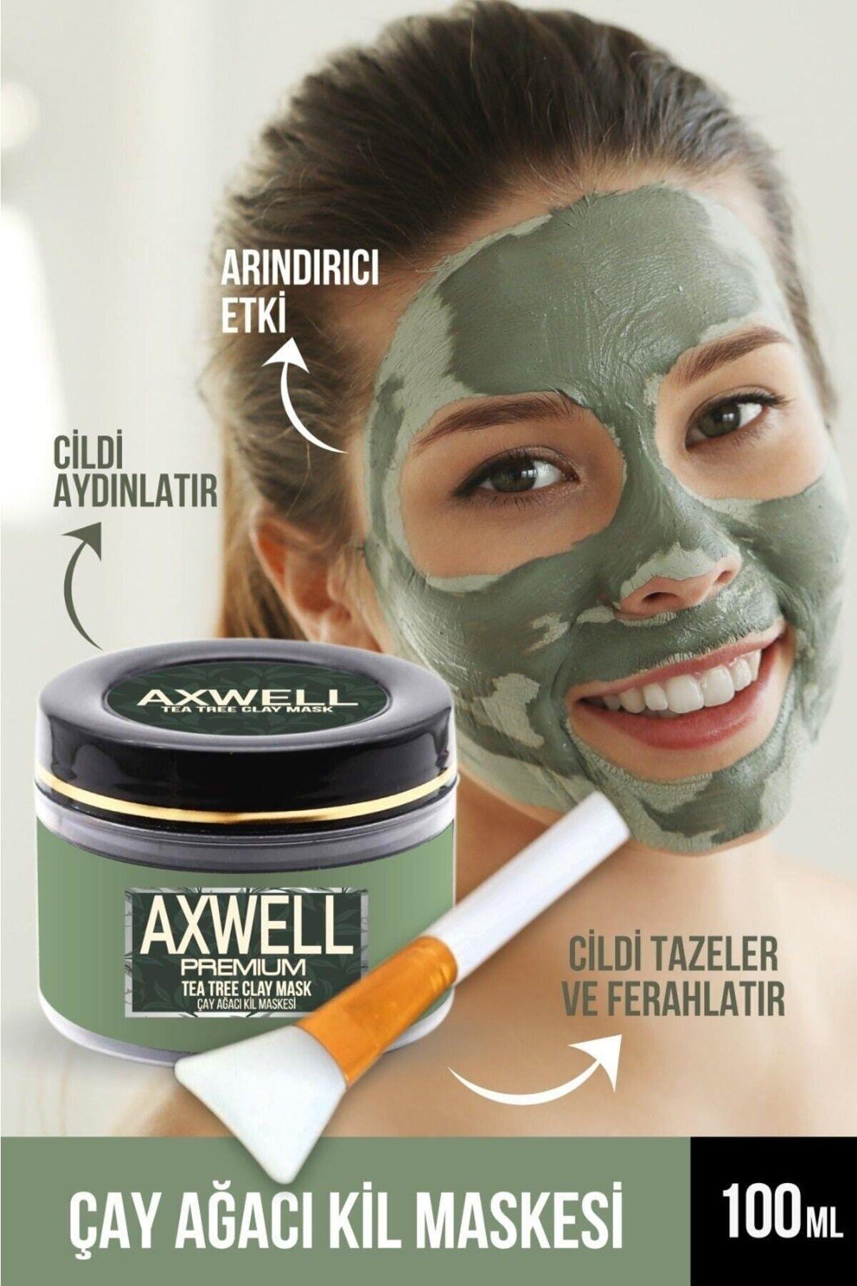 AXWELL PREMIUM Çay Ağacı Kil Maskesi 100ml + Uygulama Fırçası