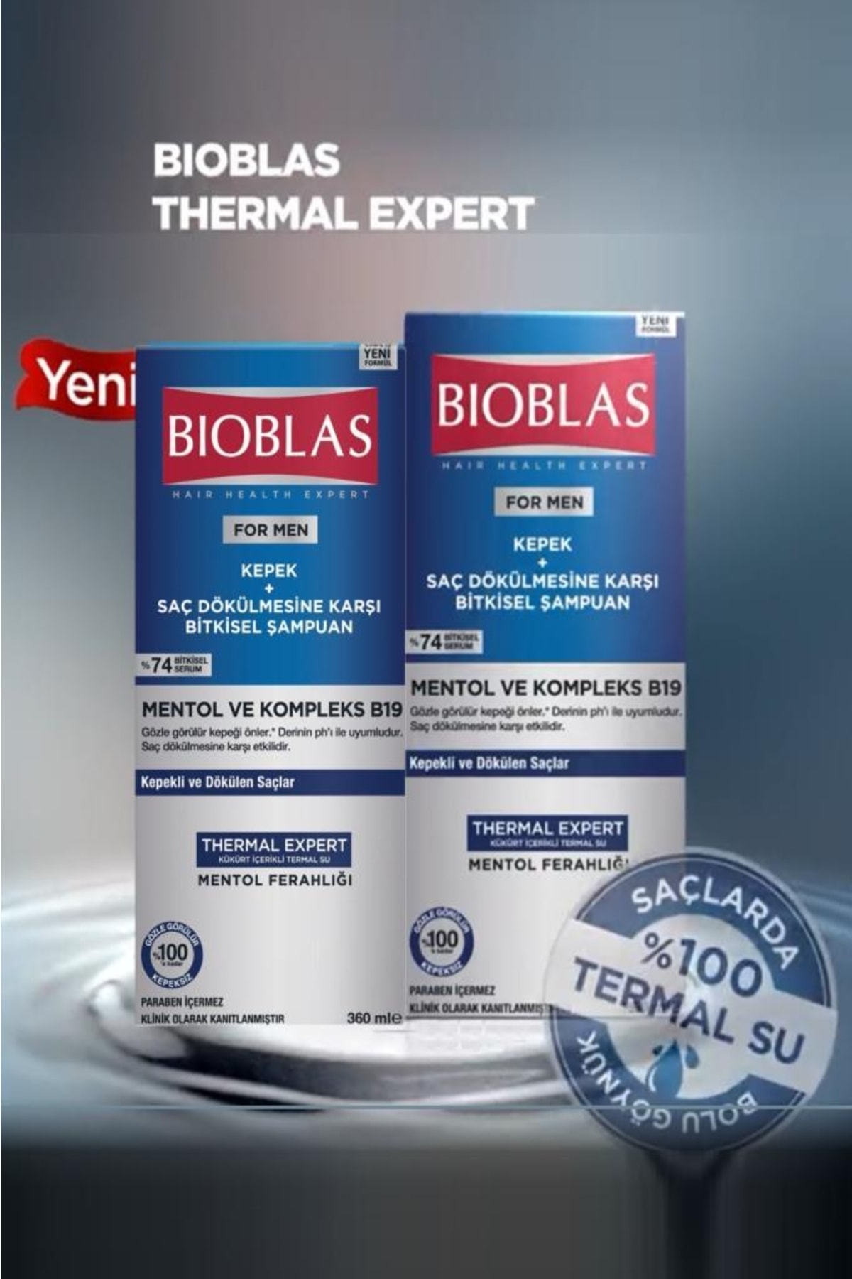 Bioblas For Men Kepek Saç Dökülmesine Karşı Mentol Ve Kompleks B19 360 Ml X 2 Adet