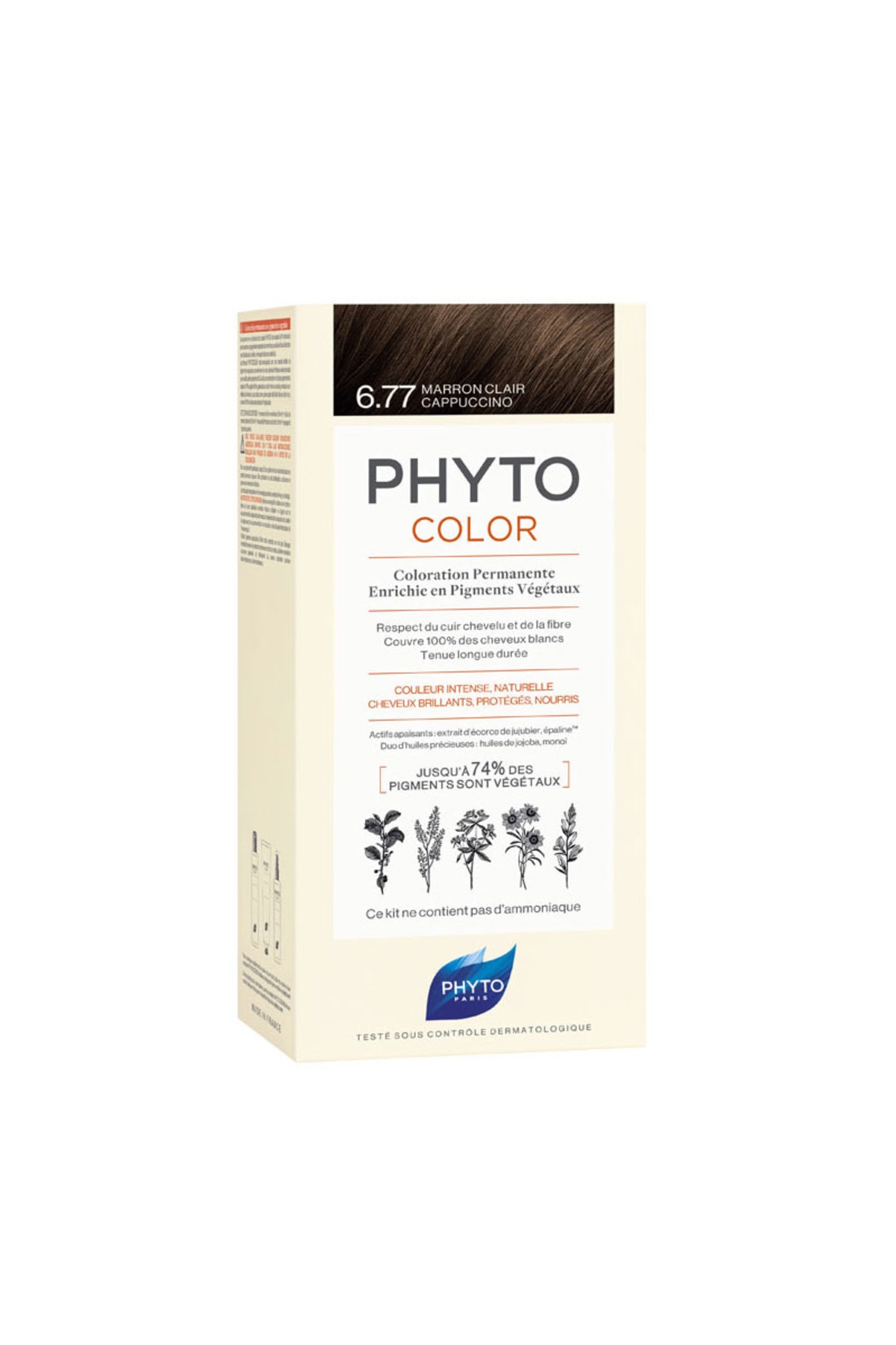 Phyto Bitkisel Saç Boyası 6.77 Cappuccino Kahve Beyaz Kapatıcı Etkili