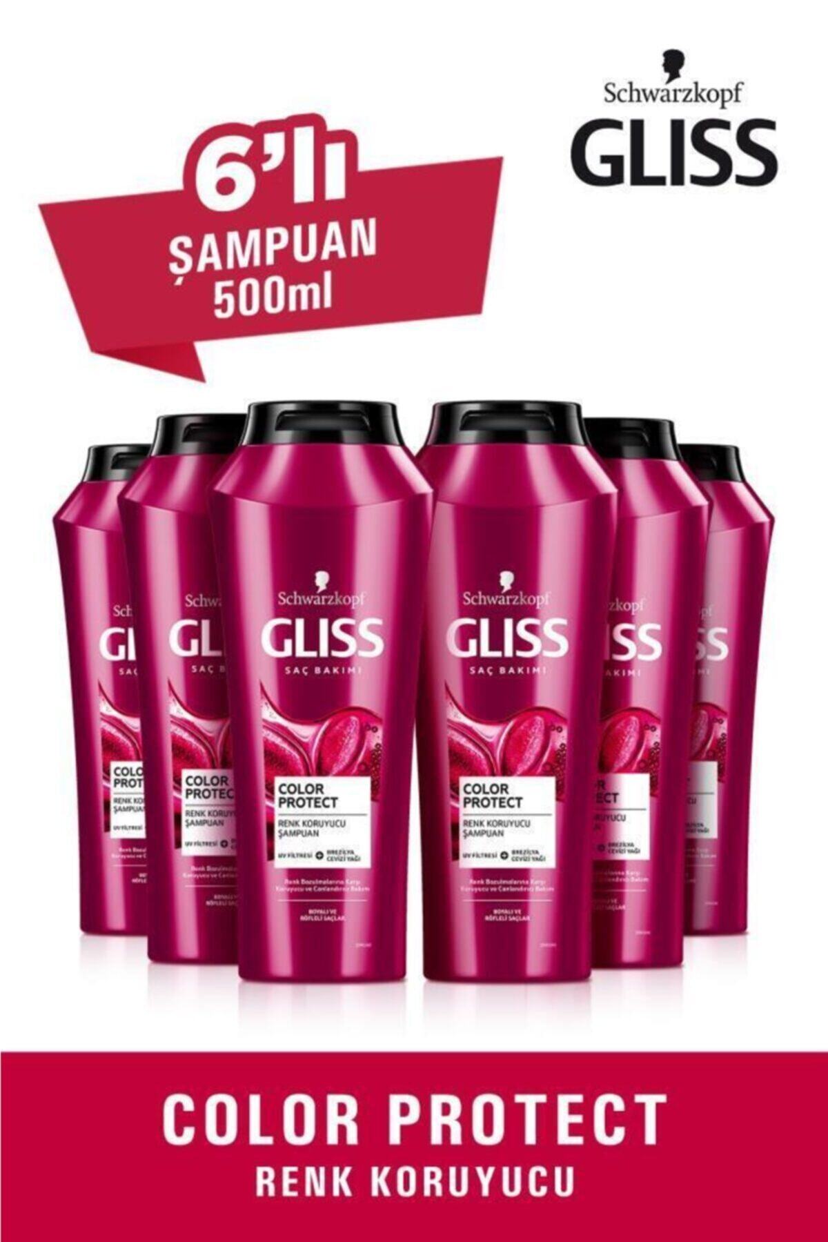 Gliss Color Protect Renk Koruyucu ve Canlandırıcı Şampuan 500 ML 6'lı