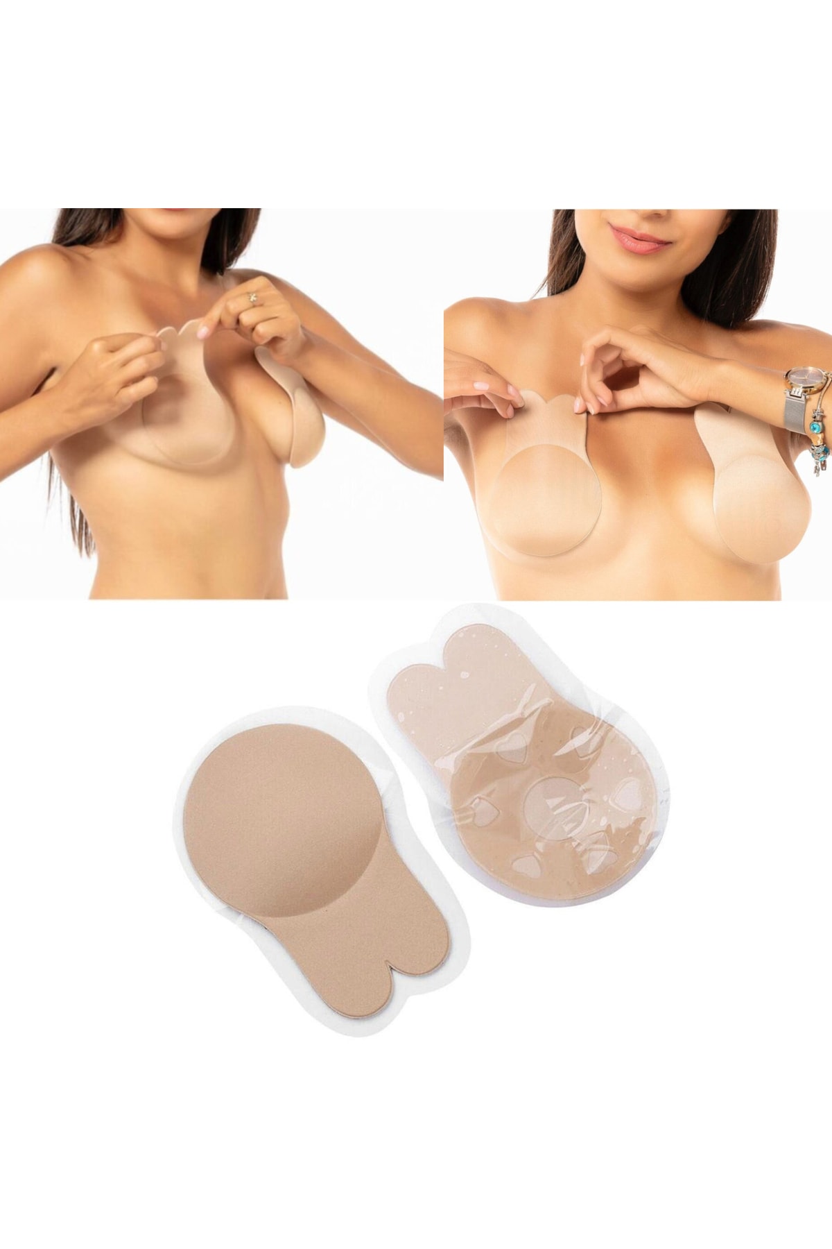sebura Kadın Göğüs Dikleştirici Bant Göğüs Ucu Gizleyici Push Up Silikon Ten Silikon Sütyen Meme Kaldırıcı