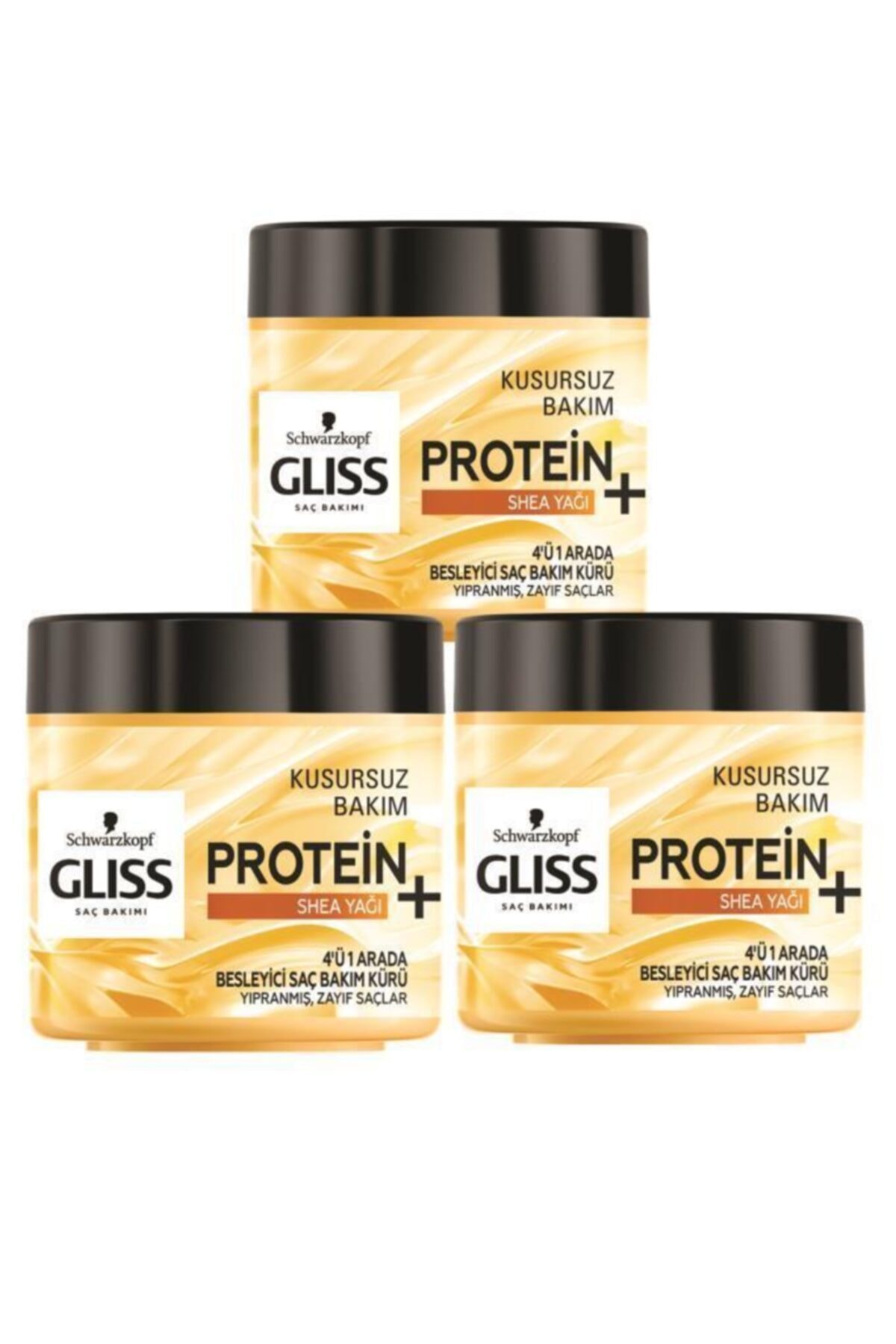 Gliss Schwarzkopf 4'Ü 1 Arada Saç Bakım Kürü - Besleyici 400 ml X3 Adet
