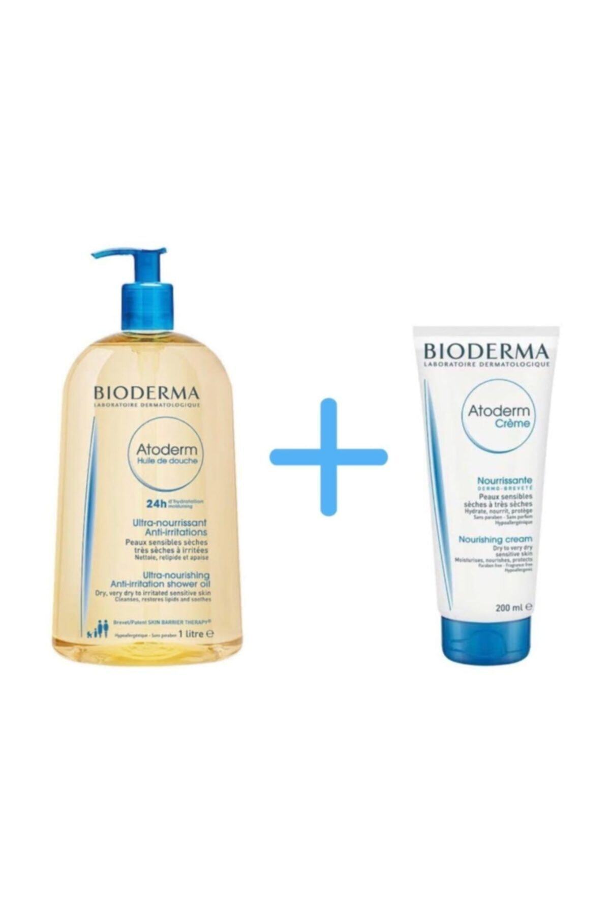 Bioderma Atoderm Shower Oıl 1 Lt + Bıoderma Atoderm Cream 200 ml