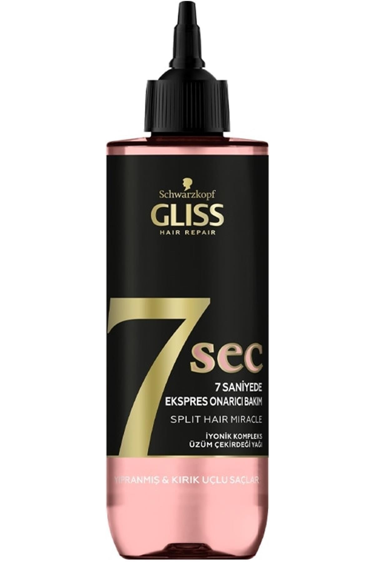 Gliss 7 Sec Split Hair Miracle - 7 Saniyede Express Kırık Saçlarını Onarıcı Sıvı Krem 200 Ml