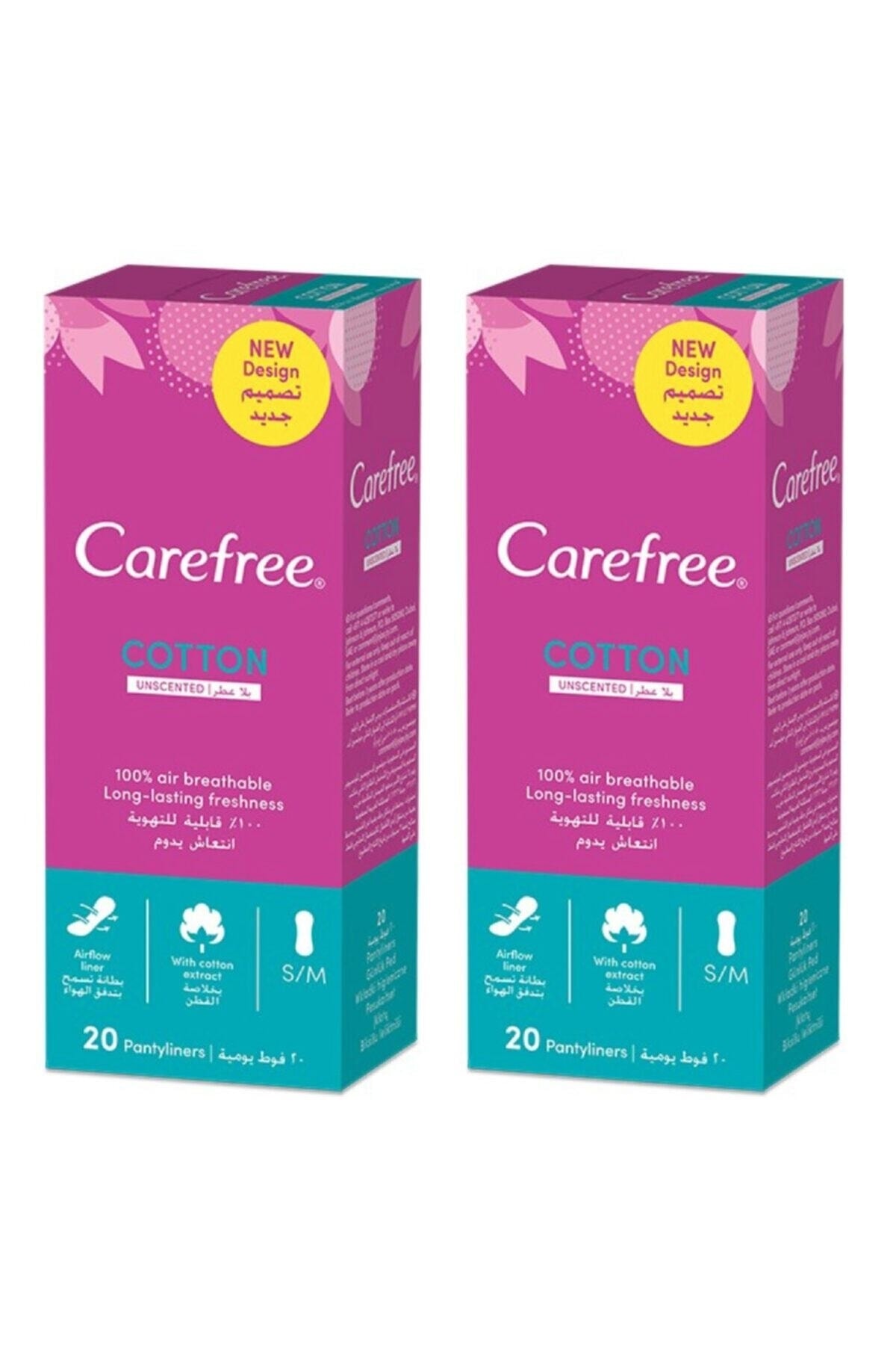 Neutrogena Carefree 2 X Cotton Parfümsüz Günlük Ped 20'li