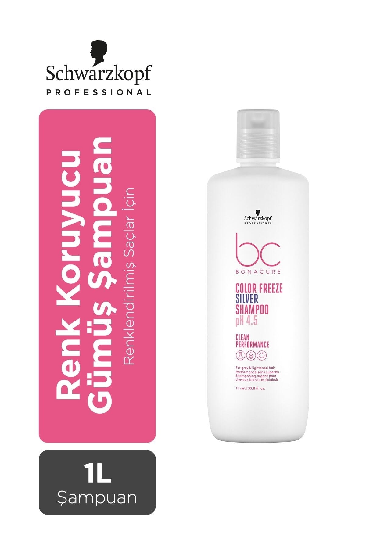 Schwarzkopf Bc Clean Renk Koruyucu Ve Canlılık Verici Gümüş Şampuan 1000ml