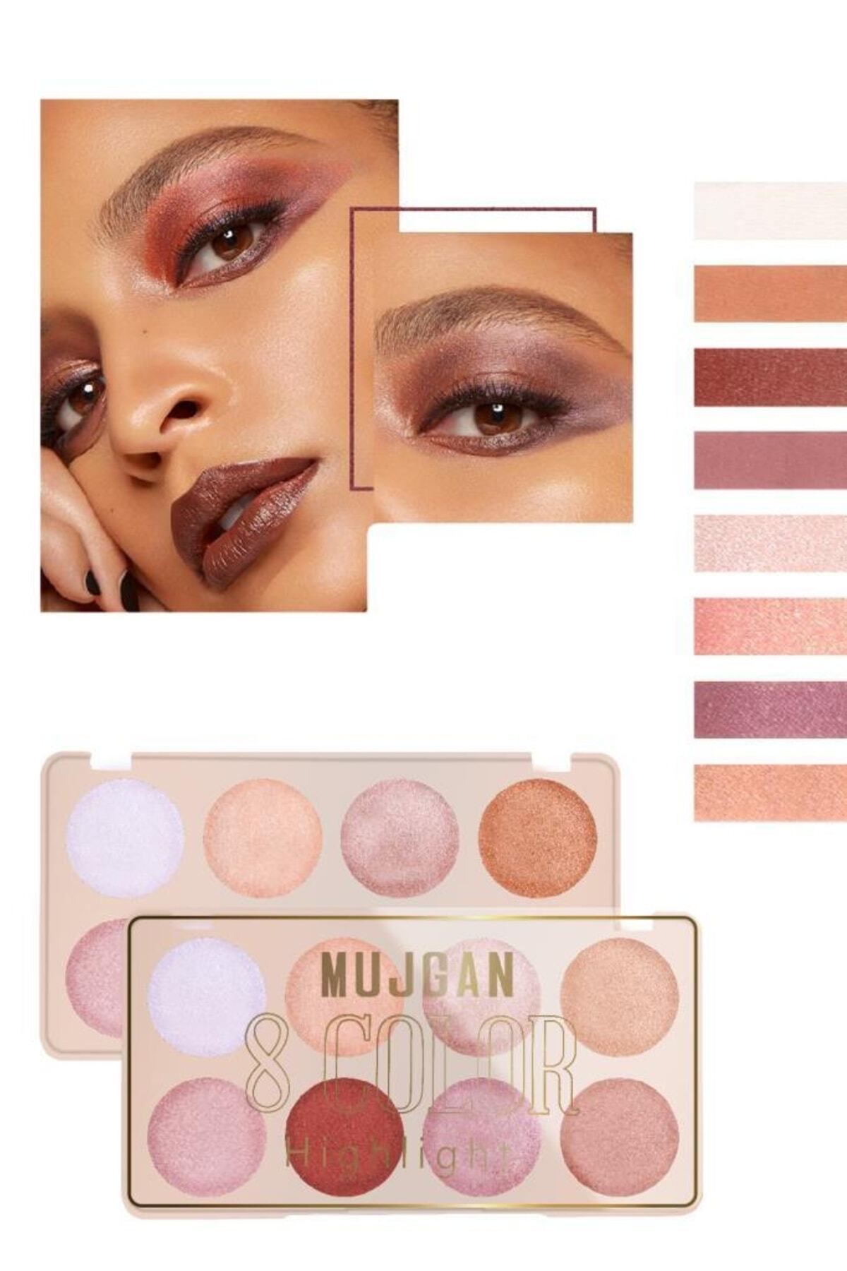 MUJGAN 8 Renkli Sedefli Highlighter Far Paleti 843d No 2