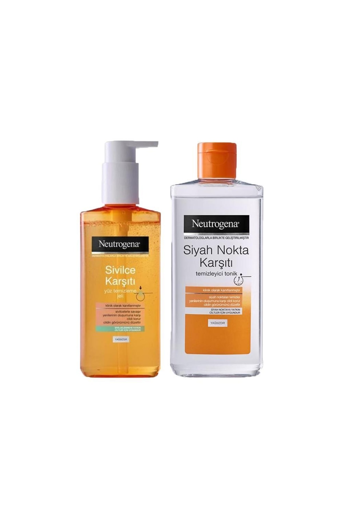 Neutrogena Visibly Clear Yüz Temizleme Jeli 200 Ml Ve Siyah Nokta Temizleyici Tonik 200 Ml
