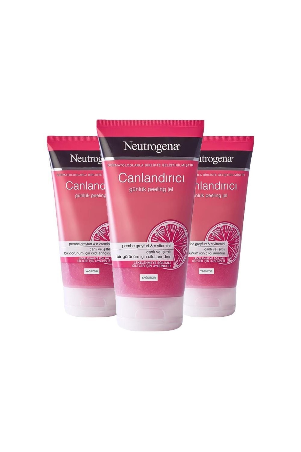 Neutrogena Canlandırıcı Peeling Pembe Greyfurt 150 Ml X 3