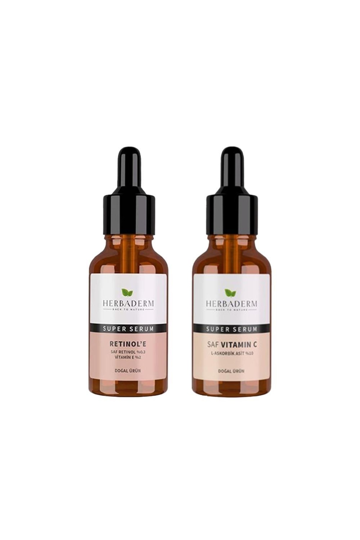 Herbaderm Super Serum Retınol' E 30 Ml Ve Saf Vıtamın C 30 Ml