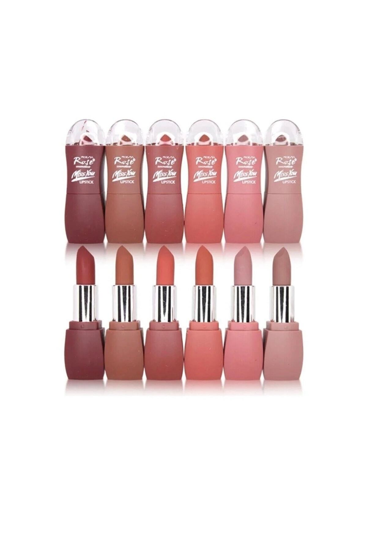Roesıa Rose Cosmetics Miss You 6 Lı Kuru Ruj Serisi