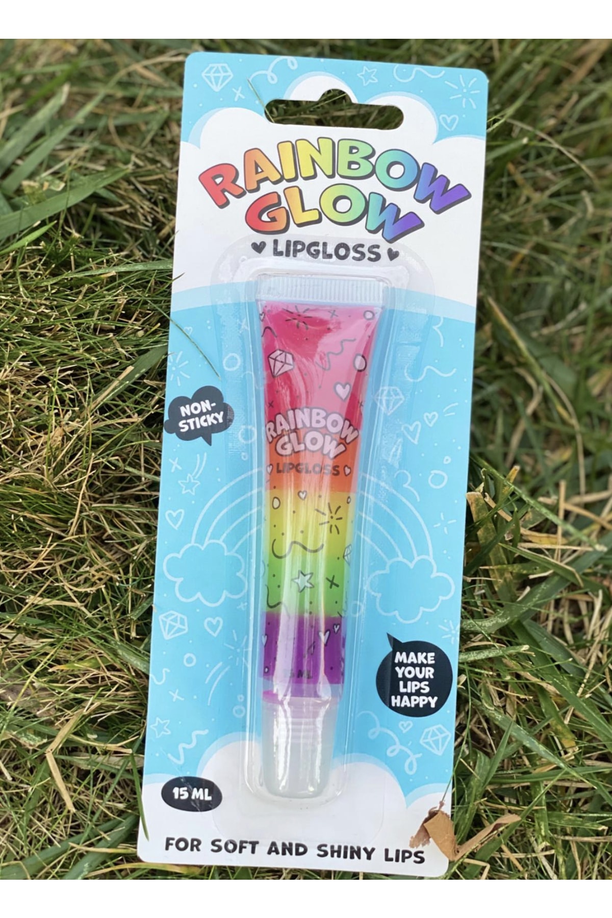 QUEEN AKSESUAR Ithal Rainbow Glow Unicorn Ruj Gökkuşağı Rengarenk Dudak Bakım Parlatıcı Ruj Gloss