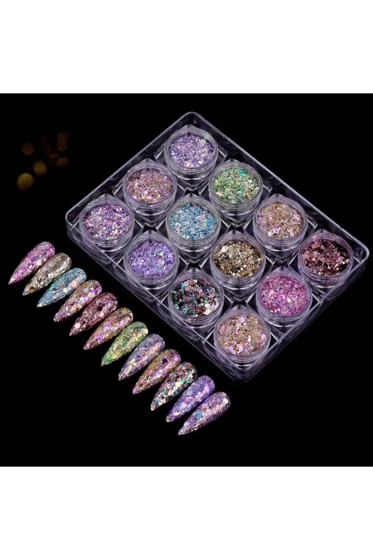 Venalisa 12'li Tırnak Süsleme Pul Sim Seti Nail Art Vnls03